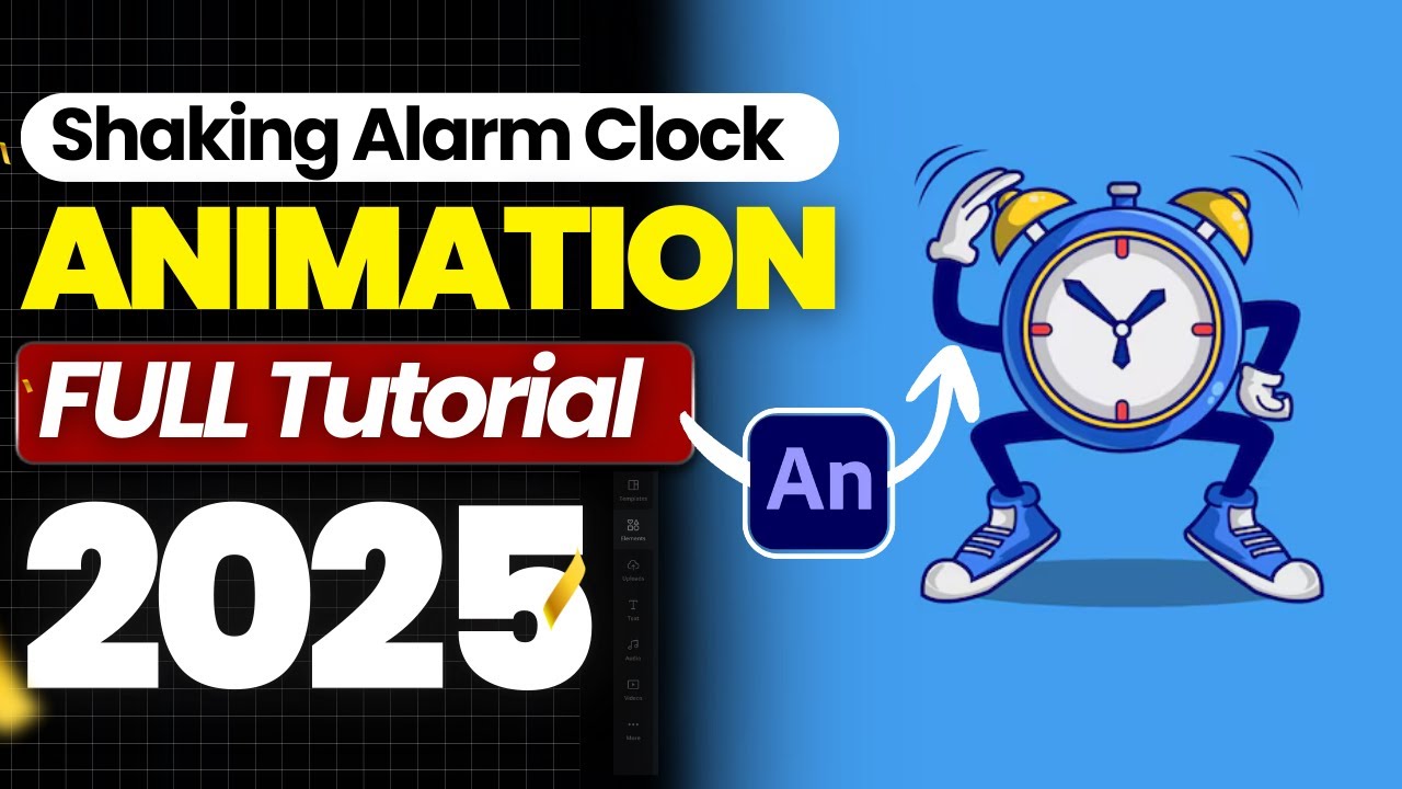 Shaking Alarm Clock Animation in Adobe Animate 2025 | Full Step-by-Step ...