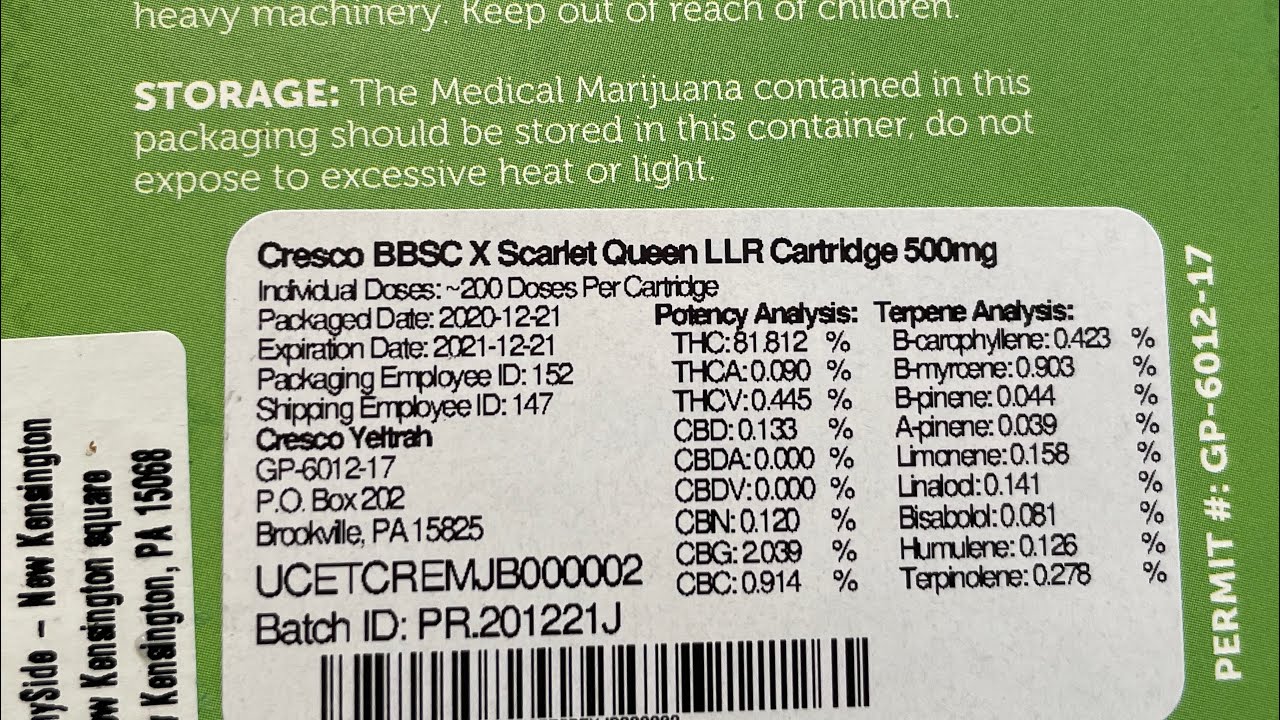 CRESCO LLR CARTRIDGE BLUEBERRY SPACE CAKE x Scarlet queen