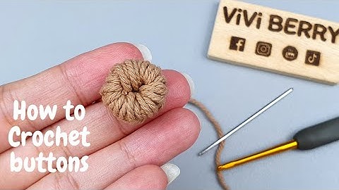 How to Crochet Button | Crochet Button Tutorial | Beginner Pattern | VIVI BERRY CROCHET