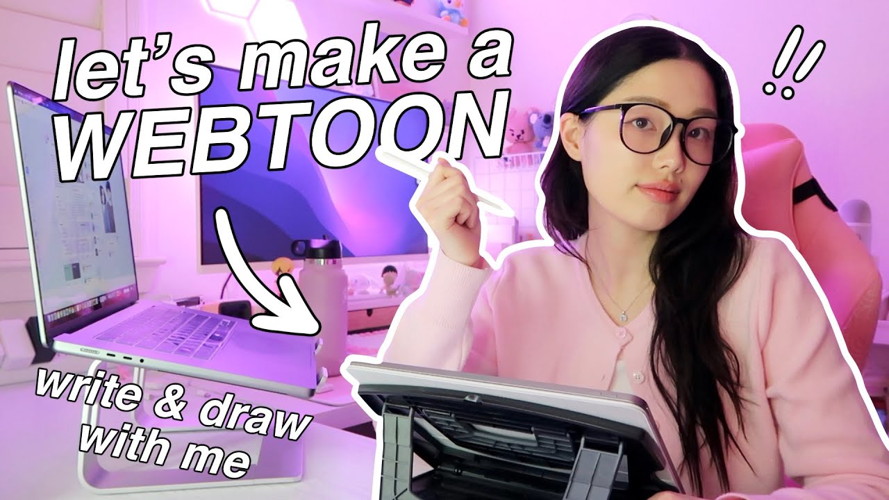 WEBTOON VLOG: draw an episode with me, storyboarding, cozy sketching