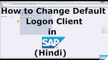 How to Change Default logon client in sap, How to Change, Create Parameter using RZ10 - Hindi😊 | 15