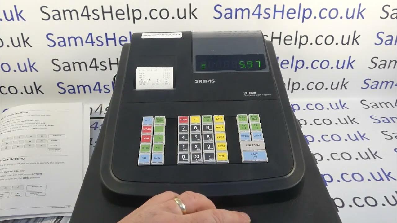 How To Program Till ID Number Sam4S ER180U Cash Register Programming
