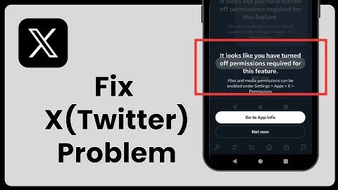 Fix Twitter “It Looks Like You Have Turned Off the Permissions of This Feature” Problem (2025)