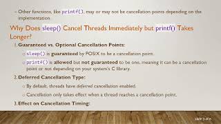 Understanding printf() as a Cancellation Point in POSIX Threads