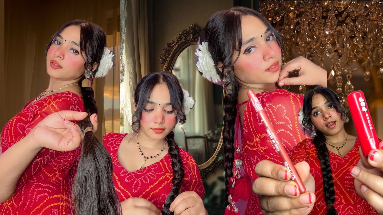 (One lipliner & lip💄balm)🤏🏻Mini😱Products👄Major😍Transformation✨No Heavy🌹Makeup, Still Beautiful 💁🏻‍♀️