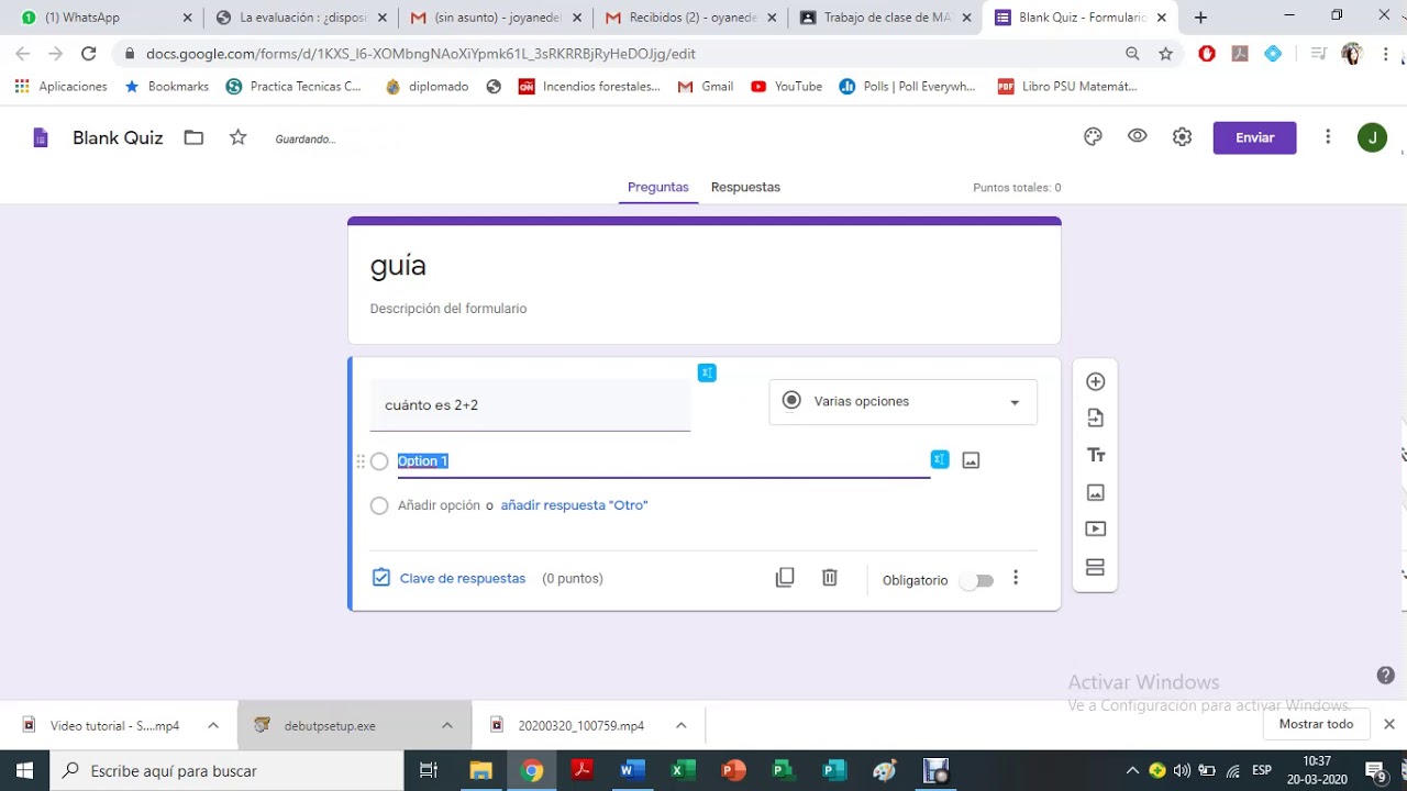 PROFESORES VIDEO TUTORIAL - CREACIÓN DE FORMULARIOS - YouTube