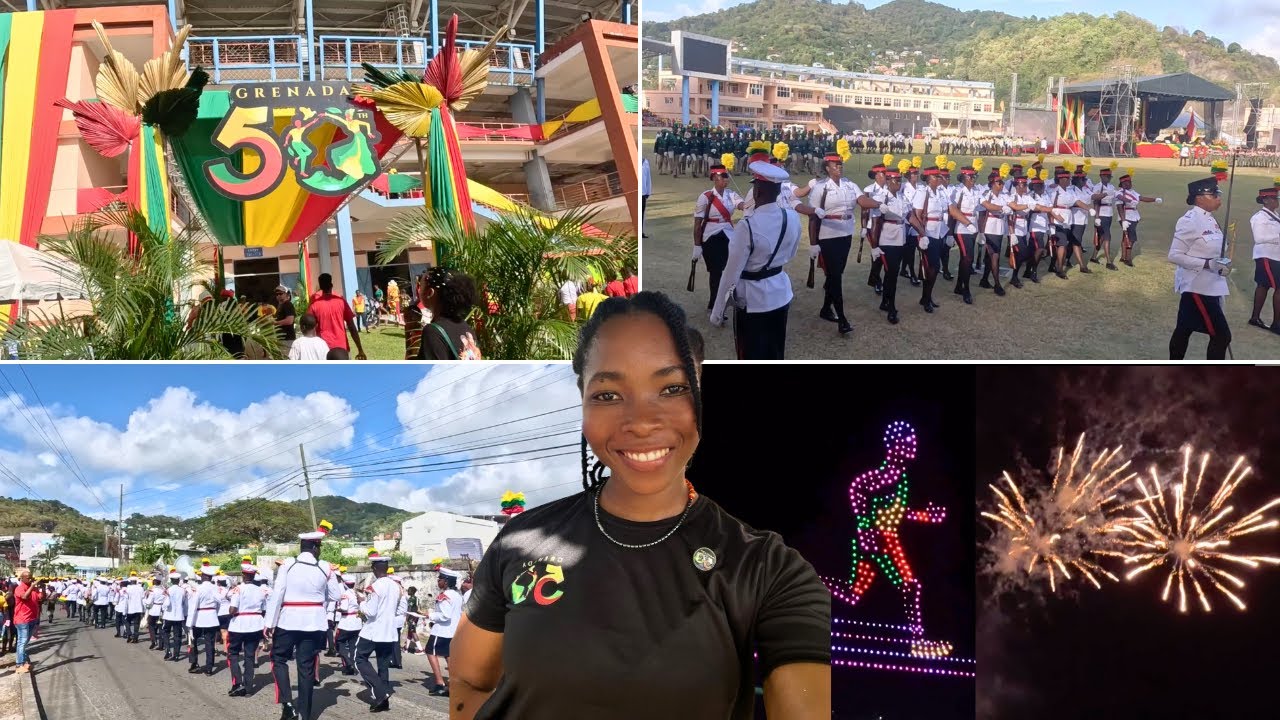 Grenada Independence Parade & Rally 2024 + EPIC Drone Show & Fireworks