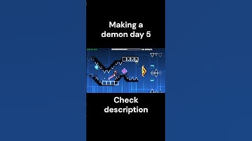 Making a demon day 5  #geometrydash #leveldesign #gd
