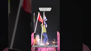 Israel flag down on Hyderabad, India. what about international relations. #israel #india #trending