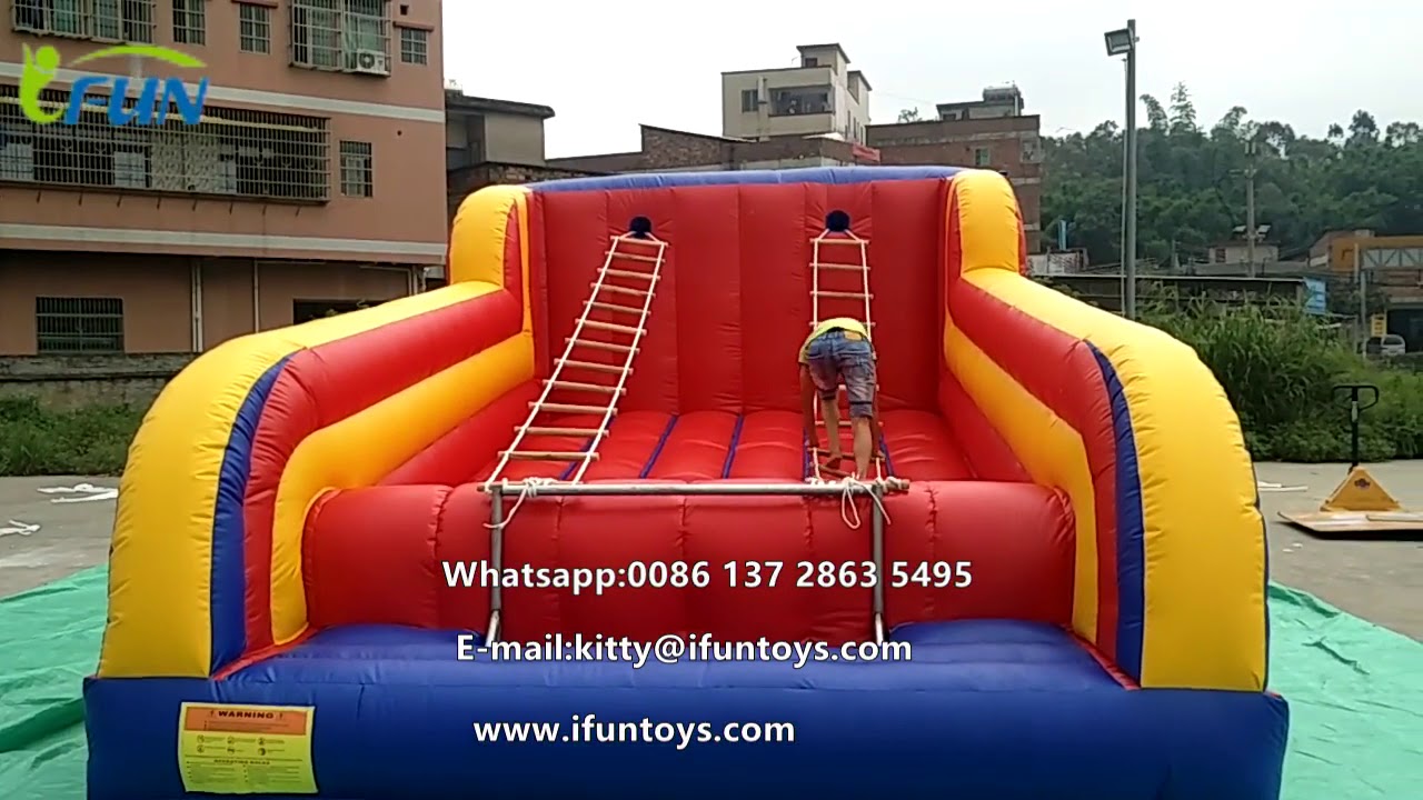 Inflatable rope ladder challenge climbing sport games inflatable jacob's ladder