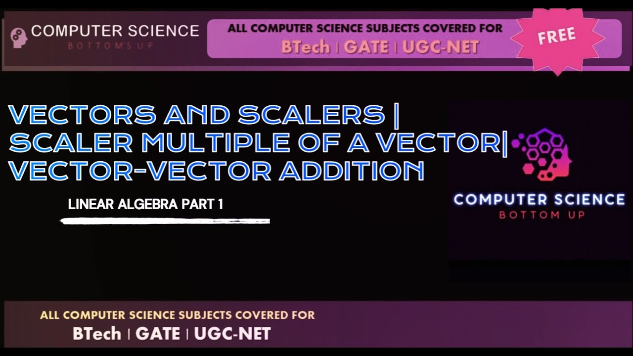 Linear Algebra : 1) Vectors , Scalar Multiple of Vector and Vector ...