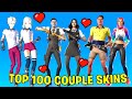 Top 100 Couple Skins With Best Fortnite Dances & Emotes! (Midas, Female Midas, Lexa, Ikonik)