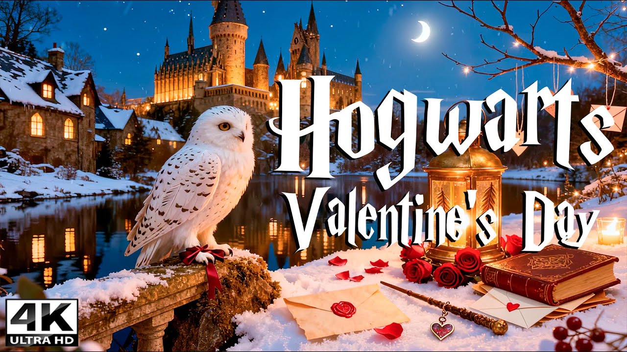 🦉 Valentine’s Day by the Hogwarts Lake ❤️ Cozy Music & Magic Atmosphere