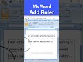 Add Ruller in a document
