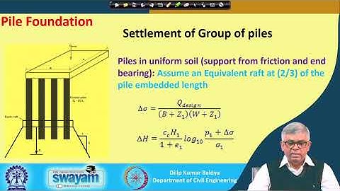 Lecture 45 : Pile foundation (Contd.)