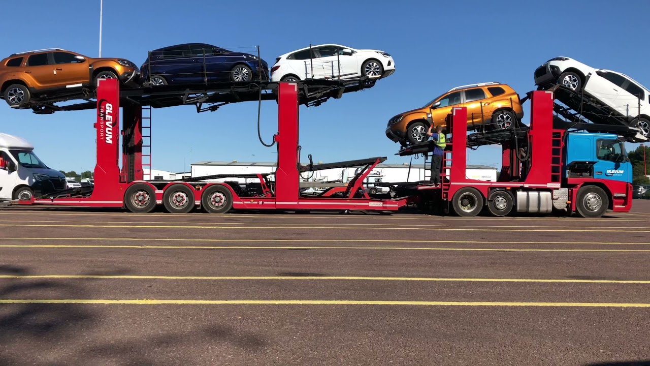 Loading 9 Renault’s,car transporter, T E +11