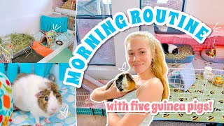 MORNING ROUTINE WITH 5 GUINEA PIGS! ☀ // VLOG