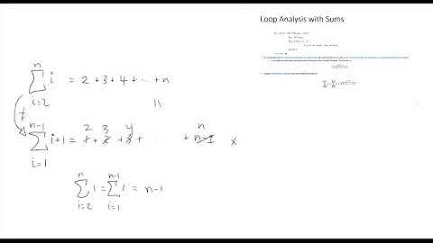 Using Summations to Analyze Loops - Discrete Math for Computer Science