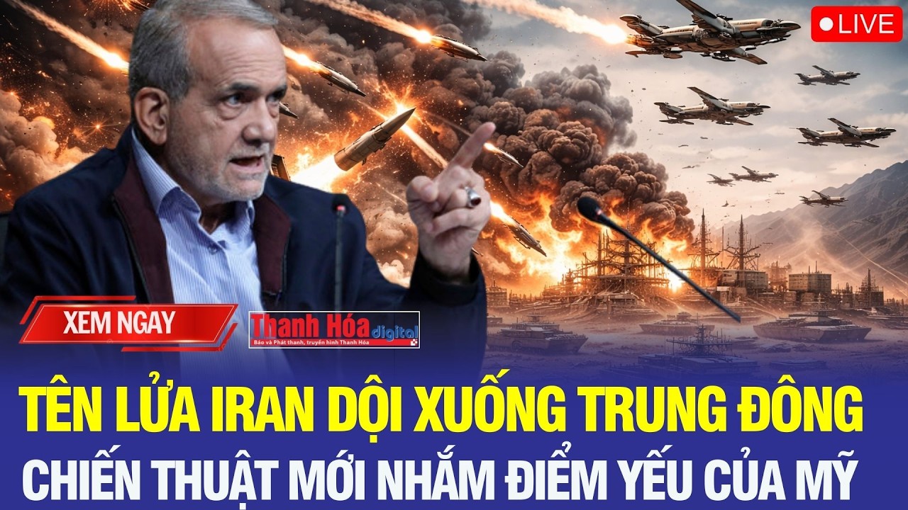 🔴Trung Đông Bùng Nổ: Iran tập kích tên lửa 3 giờ liên tiếp, chiến thuật mới nhắm thẳng điểm yếu Mỹ