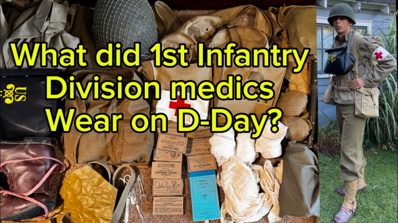 What did First Infantry Division Medics carry on D-Day? 