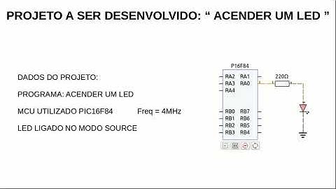 Assembly para PIC - Acender um LED - KTechLab