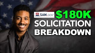 GOVERNMENT CONTRACTING: $180k SOLICITATION BREAK DOWN // DAY CANTAVE