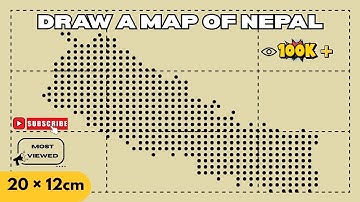 Drawing New Map of Nepal.(20cm × 12cm) with 7 states and its headquarters.