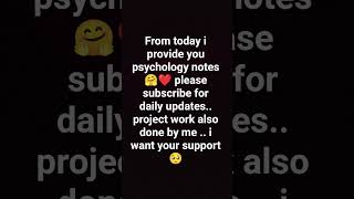 #trending # psychology notes # subscribe like comment please support me 🥺❤️