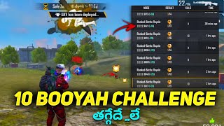 Munna Bhai Gaming 10 Booyah Challenge - Back To Back Booyah Challenge -  Free Fire Telugu - MBG ARMY