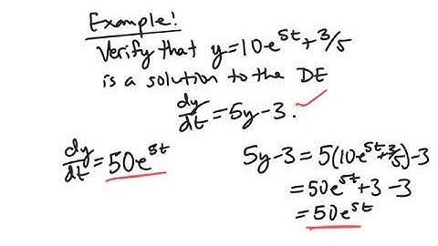 Intro to Differential Equations