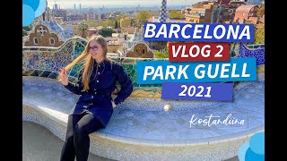 Exploring the colorful Park Guell in Barcelona during COVID-19