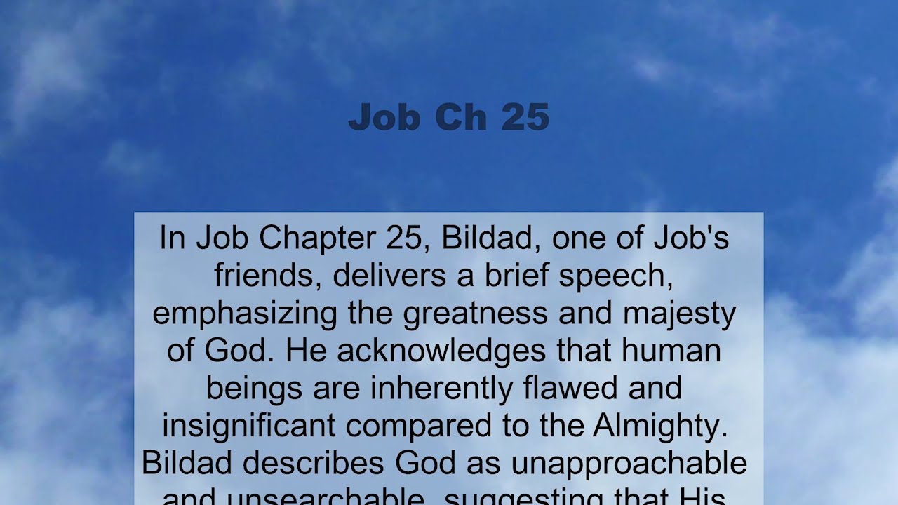 Job Chapter 25 summary and read together - YouTube