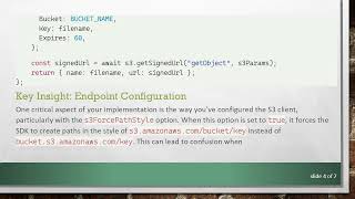 Resolving the NoSuchKey Error When Generating S3 Signed URLs with Node.js