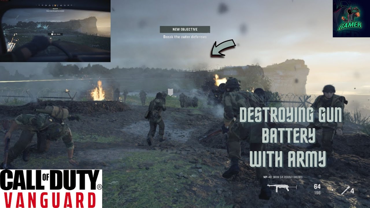 Destroying The Gun Battery With Army In COD:Vanguard