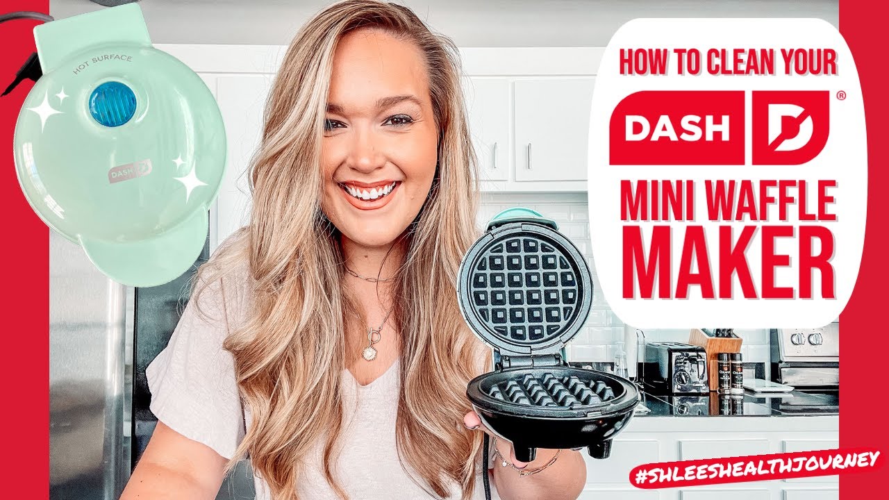 Dash Mini Maker for Individual Waffles, Hash Browns, Keto Chaffles with Easy to Clean, Non-Stick Surfaces, 4 inch, Aqua