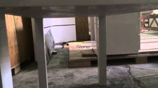 rectangular shape small corian office desk