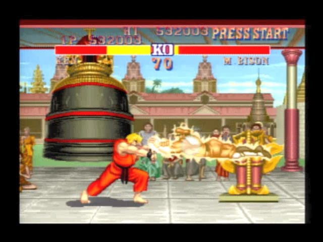 Street Fighter 1 (Arcade) Thailand Stage 2: Ryu vs. Sagat + Ending 