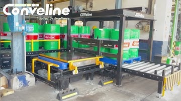 Drum Handling Conveyors systems and Drum Palletizer