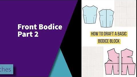 How to draft a basic bodice block (FRONT BODICE) Part 2