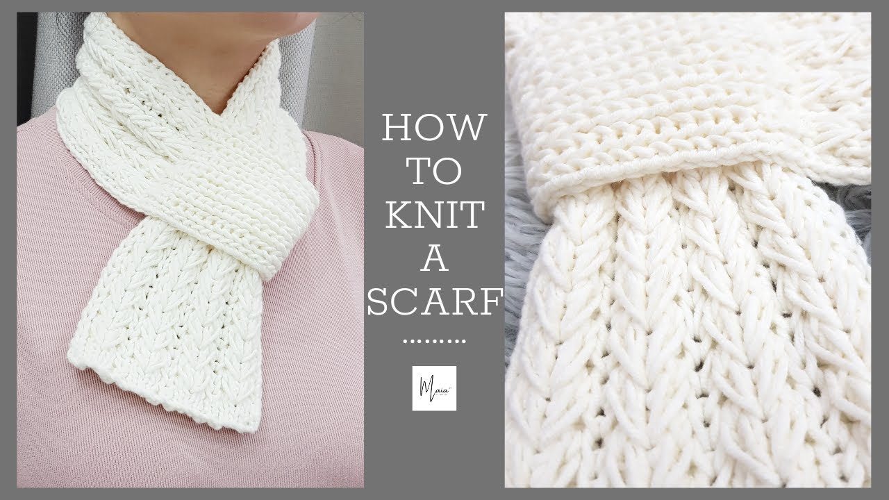 How to knit a scarf | Hướng dẫn đan khăn trái tim  | Engsub