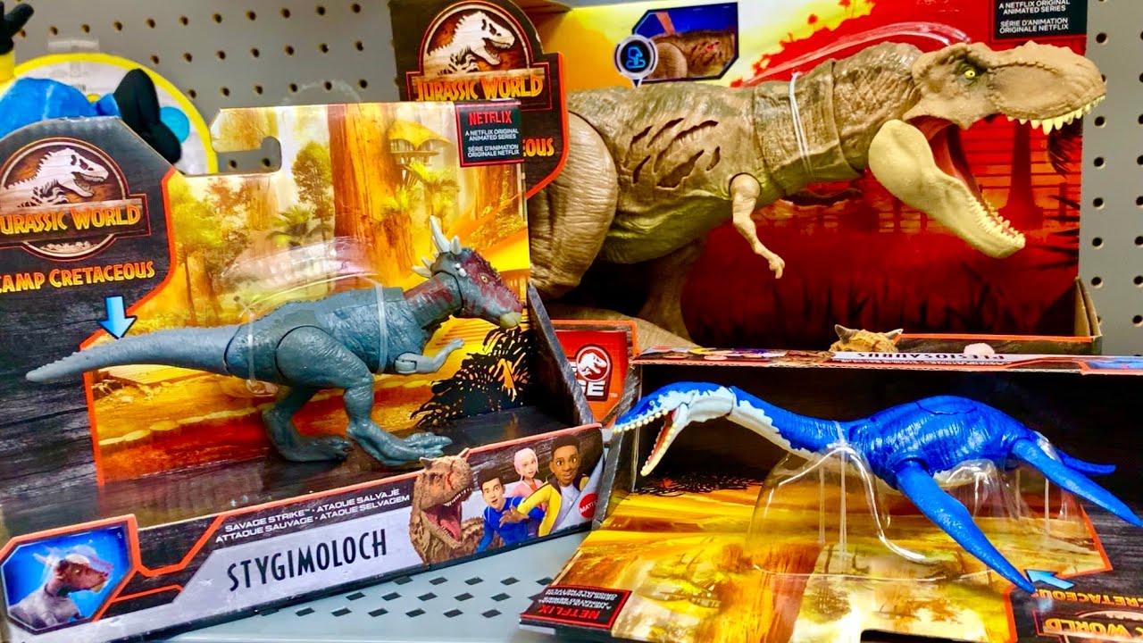 Jurassic World Collector’s Camp Cretaceous Toy Hunt - EXTREME Damage Tyrannosaurus & Plesiosaurus