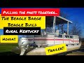 Ep1 beagle barge beagle build  donor boat parts harvesting  rural kentucky pontoon