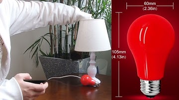 Red Light Bulbs A19 7W (60W Equivalent), E26 Red LED Lights for Holiday Lighting