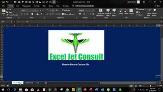 How to create custom list in Excel 2019!