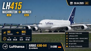 Lufthansa A380 Returns from Washington | Stunning Arrival in Munich 🇩🇪✈️