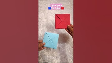 DIY Ddakji 🟦🟥 squid game #trending #viral #diy #squidgame #game #cute