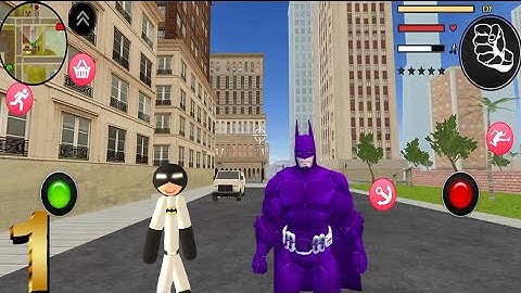 Batman Stickman Rope Hero Gangster Crime #1 Android Gameplay