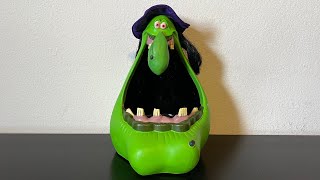 Gemmy Halloween 2002 Animated Big Mouth Candy Bowl (Witch)