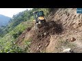 JCB Backhoe Loader Real-Clearing Land Slide in Hilly Region