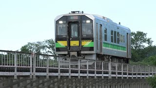 普通列車2524D H100形　札内川橋梁